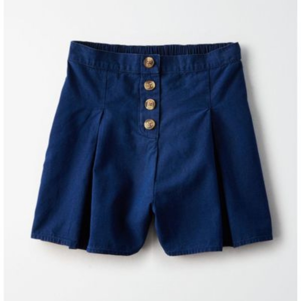 AE Pleated Button Front Short